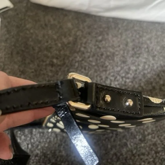 Kate Spade Polka Dot Patent Leather Crossbody Black / Ivory - Picture 5 of 6